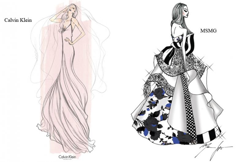Los bocetos para el vestido de novia que puede lucir Lady Gaga en su boda