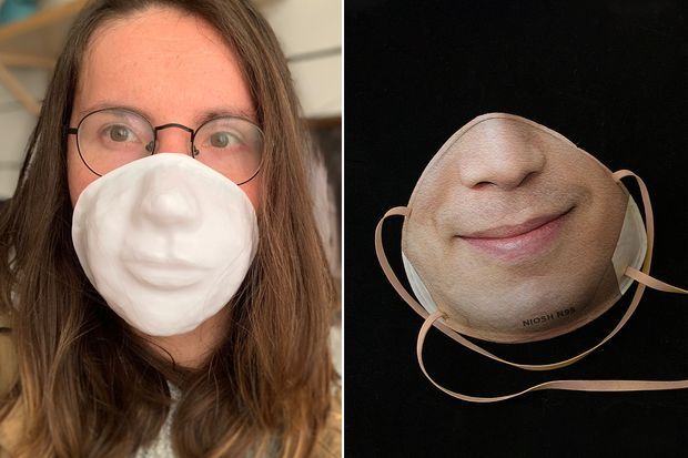La artista estadounidense Danielle Baskin ha ideado unas mascarillas en las que puedes imprimir tu propia cara